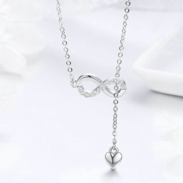 Infinity Silver Pendant Necklace - Image 4