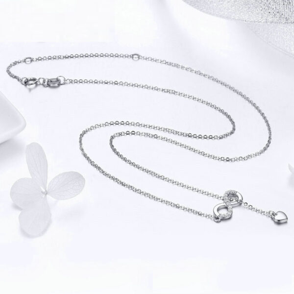 Infinity Silver Pendant Necklace - Image 5