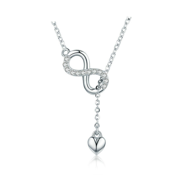 Infinity Silver Pendant Necklace - Image 3