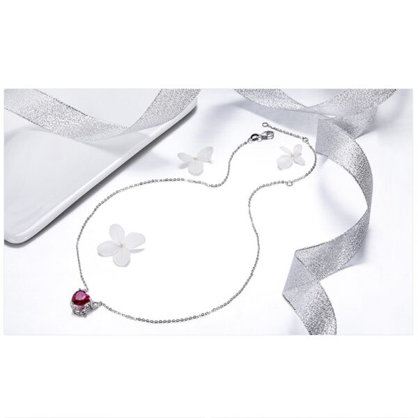 Crystal Devil's Heart Pendant Necklace - Image 5