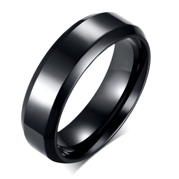 Elegant Classic Stainless Steel Wedding Ring - Image 4