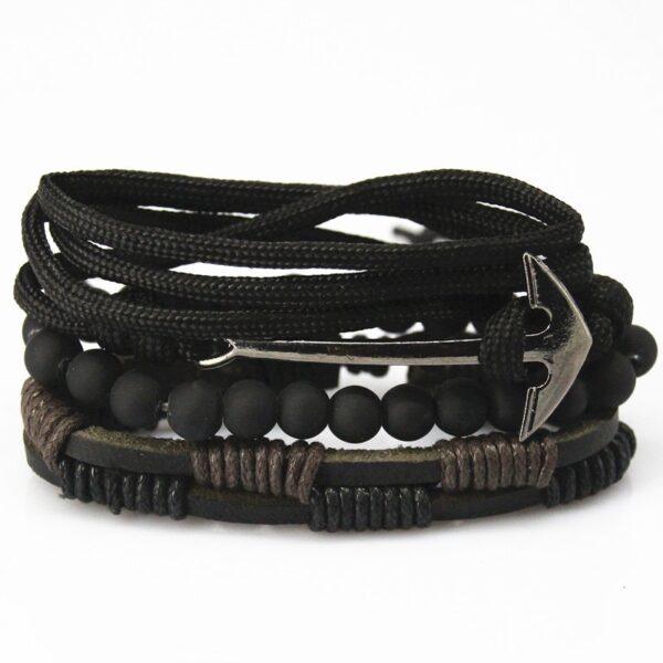 Set of Leather Bracelets for Men