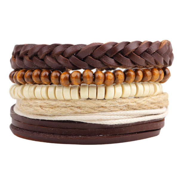 Set of Leather Bracelets for Men - Image 5