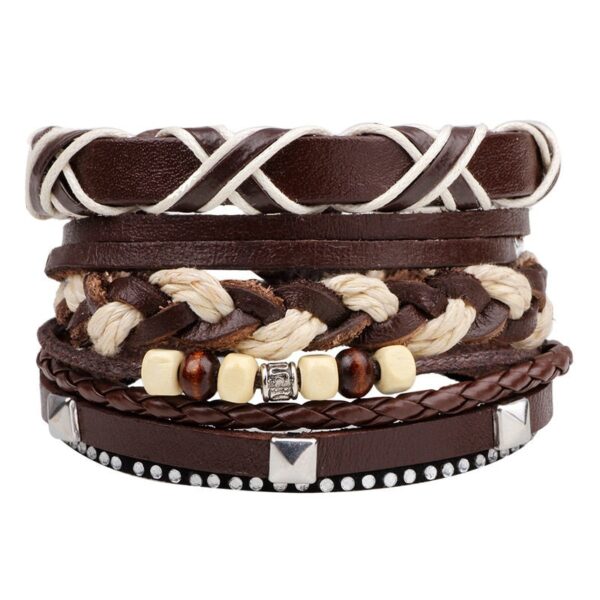 Set of Leather Bracelets for Men - Image 6