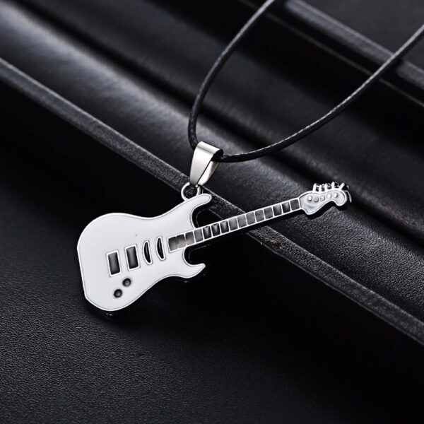 Men's Enamel Guitar Pendant Necklace - Image 6