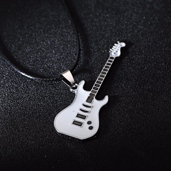 Men's Enamel Guitar Pendant Necklace - Image 7