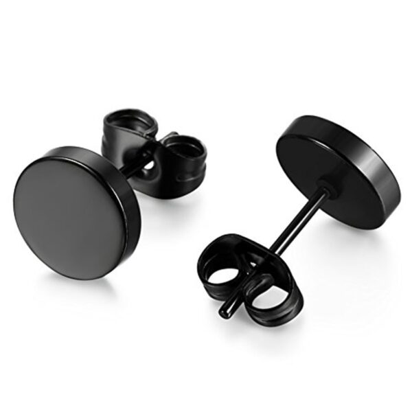 Round Clasp Men's Earrings - Image 4