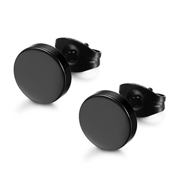 Round Clasp Men's Earrings - Image 3