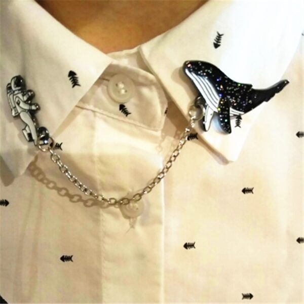 Whale and Astronaut Shaped Pin - Image 4