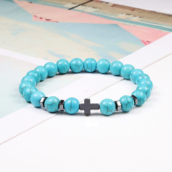 Hematite Cross Beaded Bracelet - Image 6