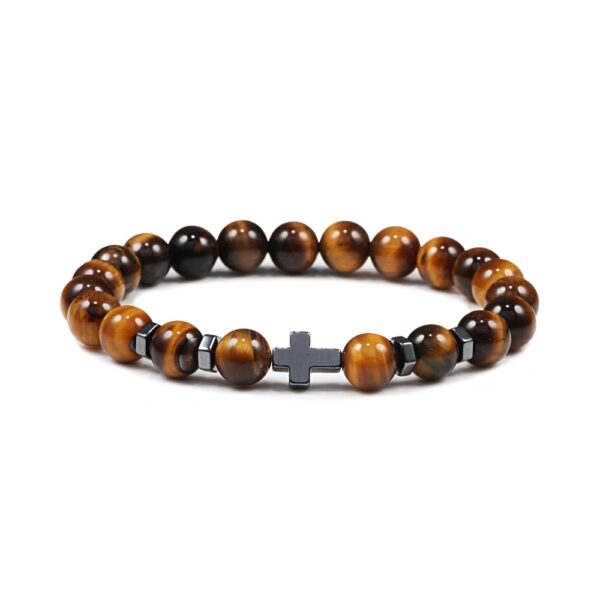 Hematite Cross Beaded Bracelet - Image 4