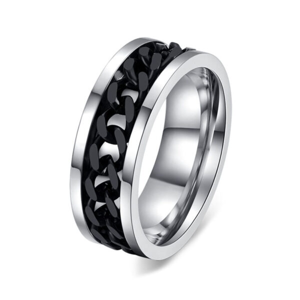 Men's Chain Decor Ring - Image 3