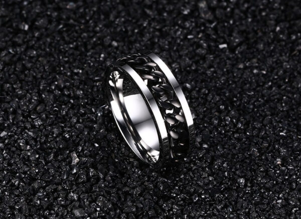 Men's Chain Decor Ring - Image 5
