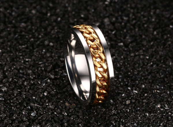 Men's Chain Decor Ring - Image 6