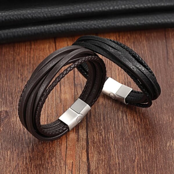 Men's Multilayer Stainless Steel Bracelet - Image 5
