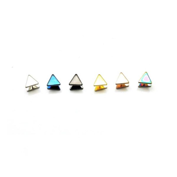 Men's Triangle Shaped Stud Earrings - Image 5