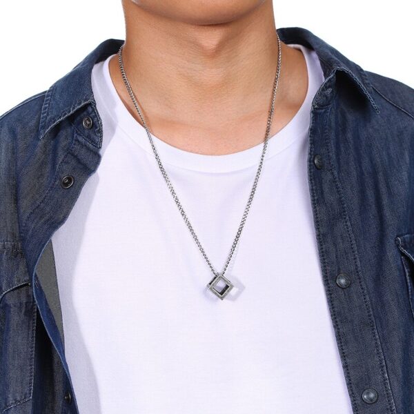 Men's Cube Necklace - Image 6
