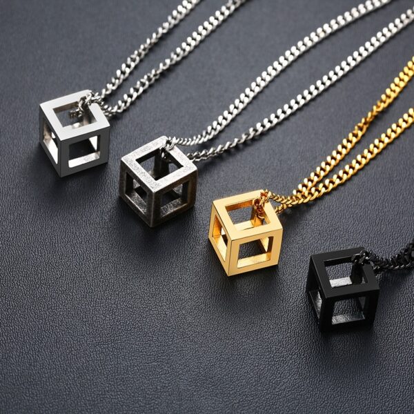 Men's Cube Necklace - Image 3
