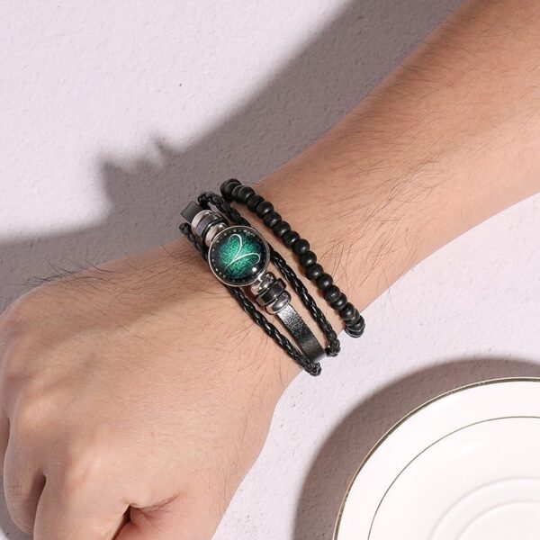 Men's Multi-Layer Leather Rope Bracelet - Image 3