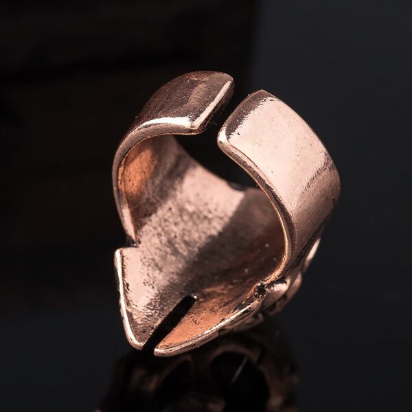 Men's Antique Style Skull Ring - Image 6
