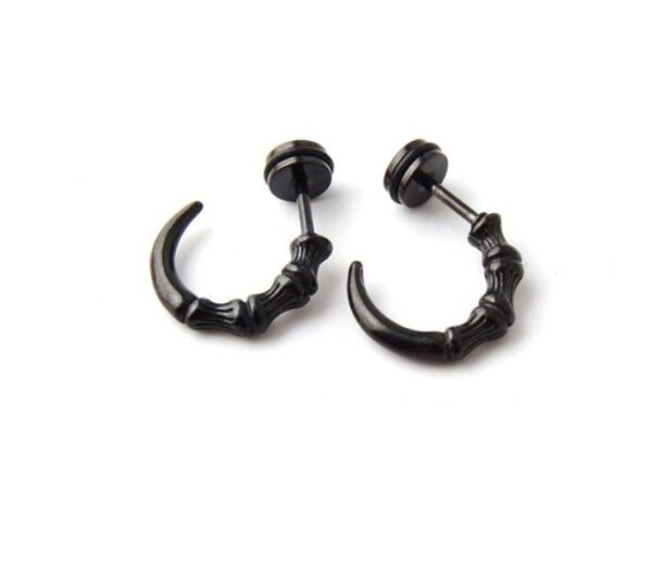 Men's Claw Shaped Stud Earrings - Image 4