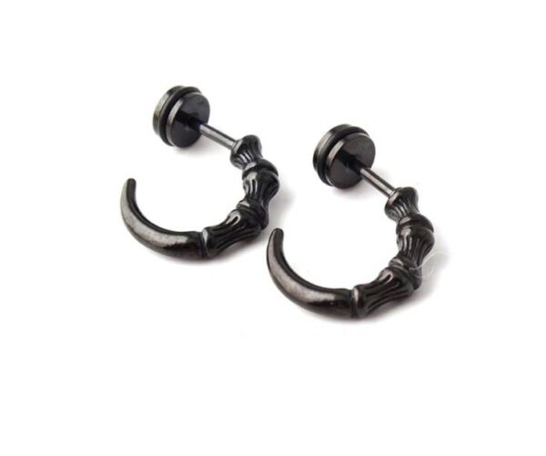 Men's Claw Shaped Stud Earrings - Image 5
