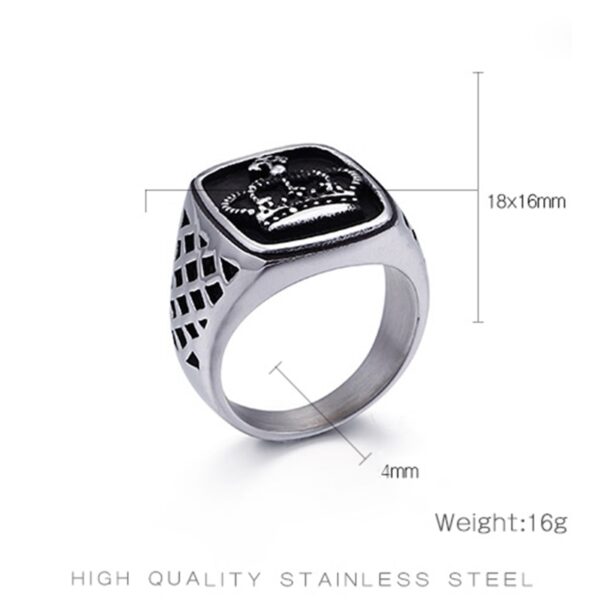 Men's Stylish Retro Stainless Steel Ring - Image 7