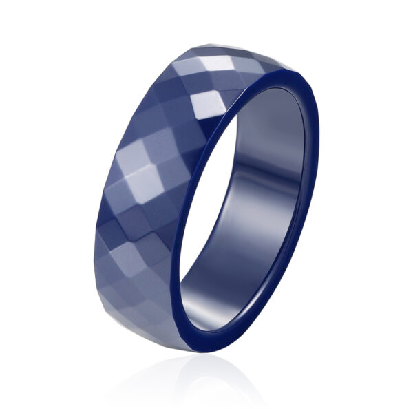 Unisex Multi-faceted Ceramic Ring