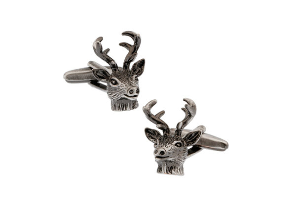 Trendy Deer Head Brass Cufflinks - Image 4