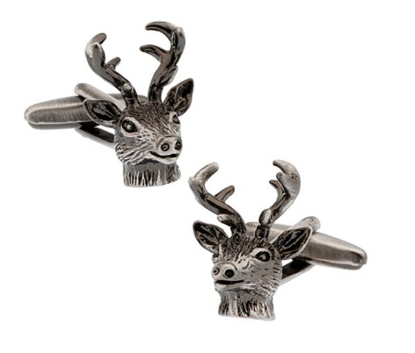 Trendy Deer Head Brass Cufflinks