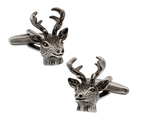 Trendy Deer Head Brass Cufflinks - Image 3