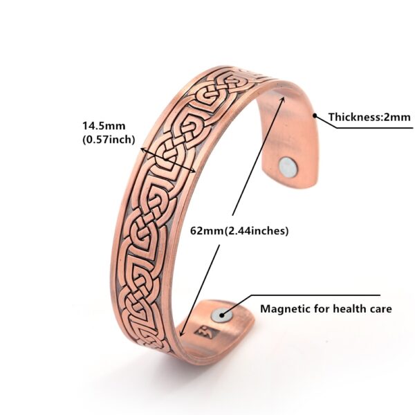 Celtic Knot Magnetic Bangle Bracelet - Image 6