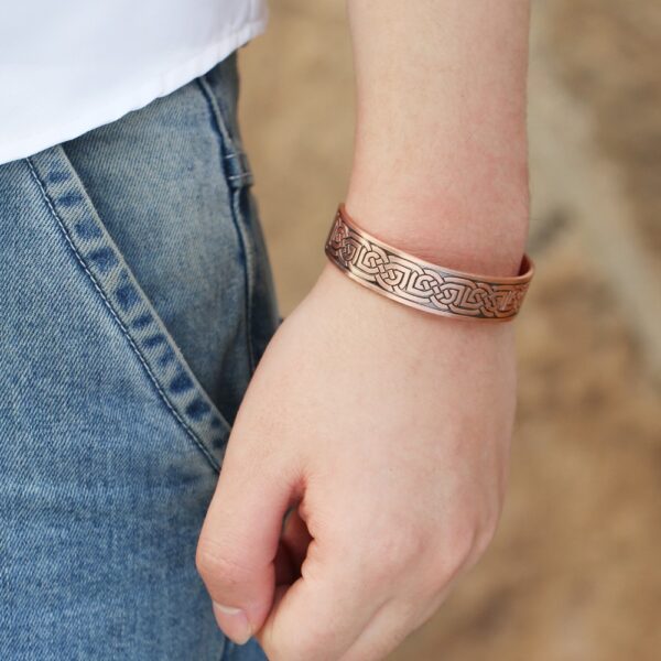 Celtic Knot Magnetic Bangle Bracelet - Image 3