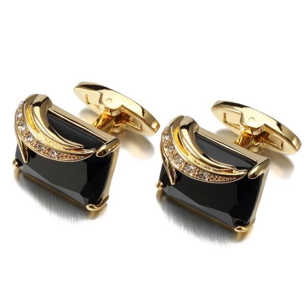 Luxurious Square Crystal Cufflinks for Men - Image 4