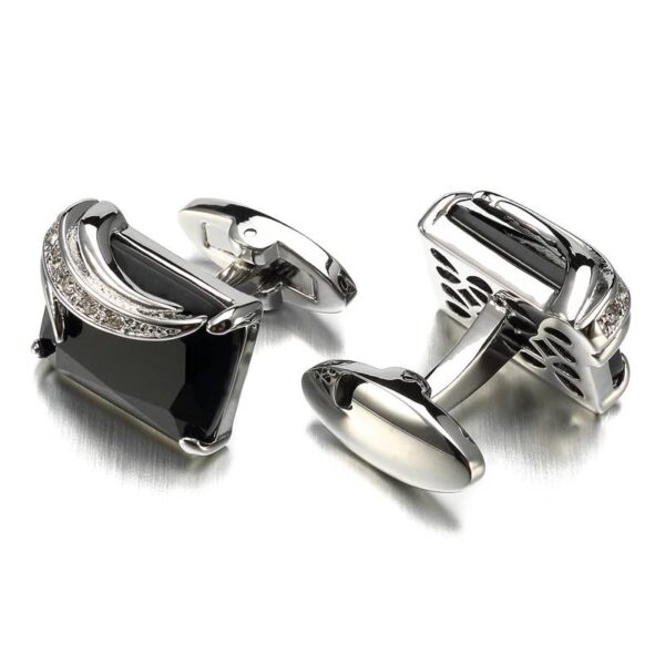 Luxurious Square Crystal Cufflinks for Men - Image 5