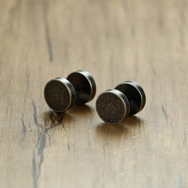 Retro Stainless Steel Stud Earrings for Men - Image 5