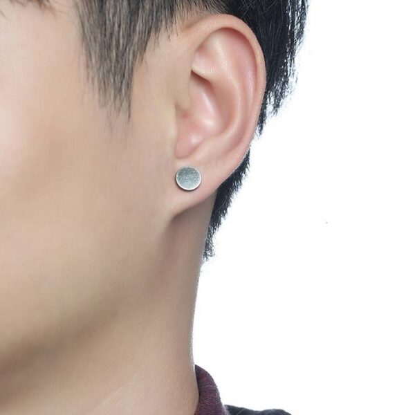 Retro Stainless Steel Stud Earrings for Men - Image 3