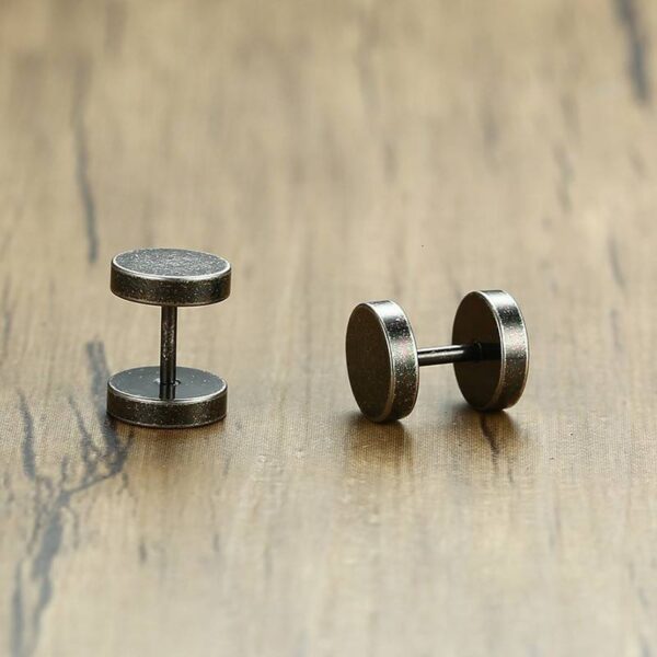 Retro Stainless Steel Stud Earrings for Men - Image 4