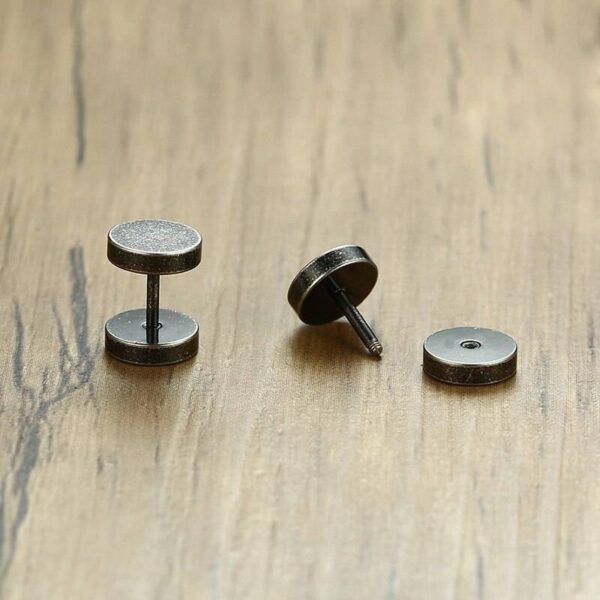 Retro Stainless Steel Stud Earrings for Men - Image 6