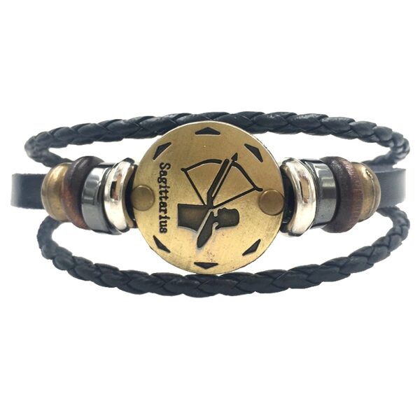 Fashion Zodiacal Leather Unisex Bracelet - Image 4
