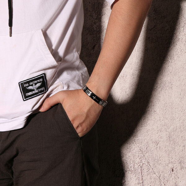 Men's Adjustable Stainless Steel Bracelet - Image 3