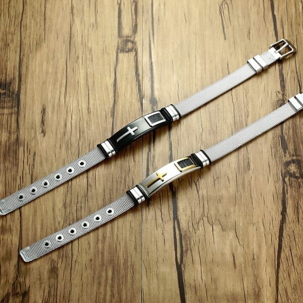Men's Adjustable Stainless Steel Bracelet - Image 4