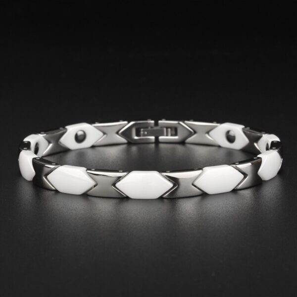 Ceramic and Stainless Steel Rhombus Bracelet - Image 6