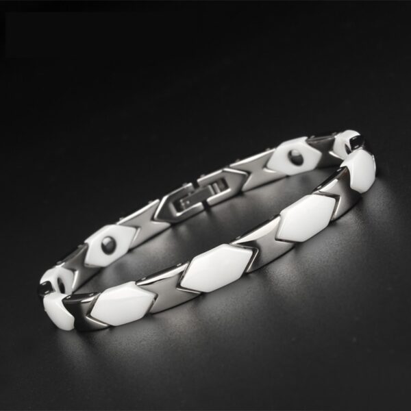 Ceramic and Stainless Steel Rhombus Bracelet - Image 5
