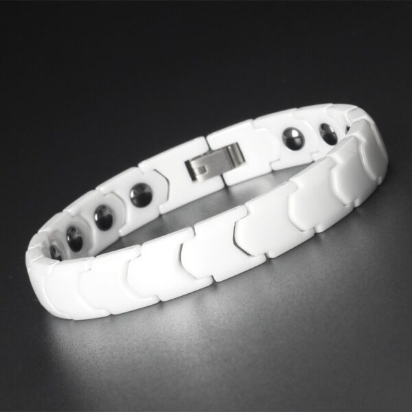Men's Laconic Design Ceramic Magnetic Bracelet - Image 6