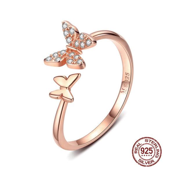 Women's Elegant Thin Silver Ring with Zirconia - Image 7