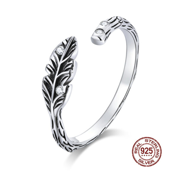 Women's Elegant Thin Silver Ring with Zirconia - Image 5