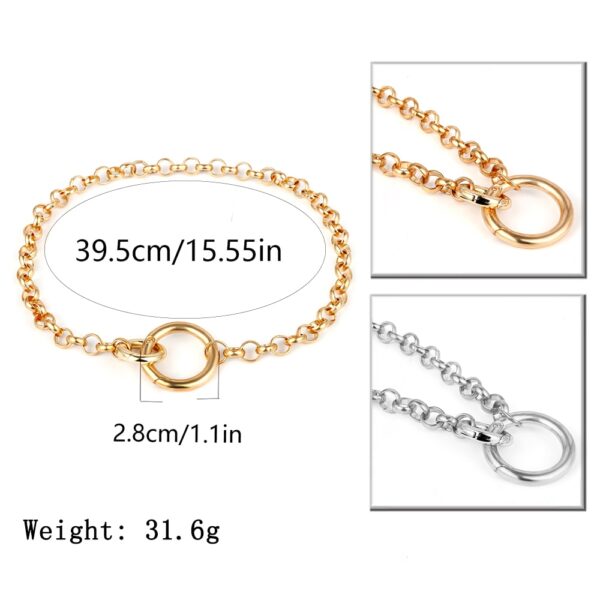 Choker Necklaces with Circle Shaped Pendants - Image 7