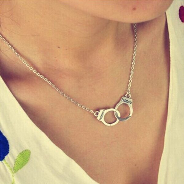 Women's Handcuff Shaped Pendant Necklace / Bracelet - Image 3