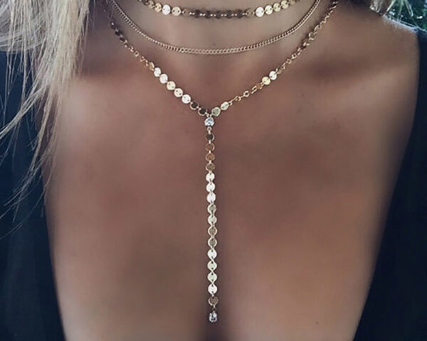 Women's Layered Gold Plated Necklace
